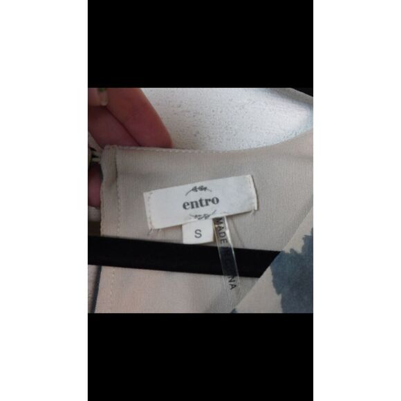 Entro EUC Sz‎ S Peplum Blouse Geometric Animal Print Country Prairie Bohemian - Picture 6 of 6